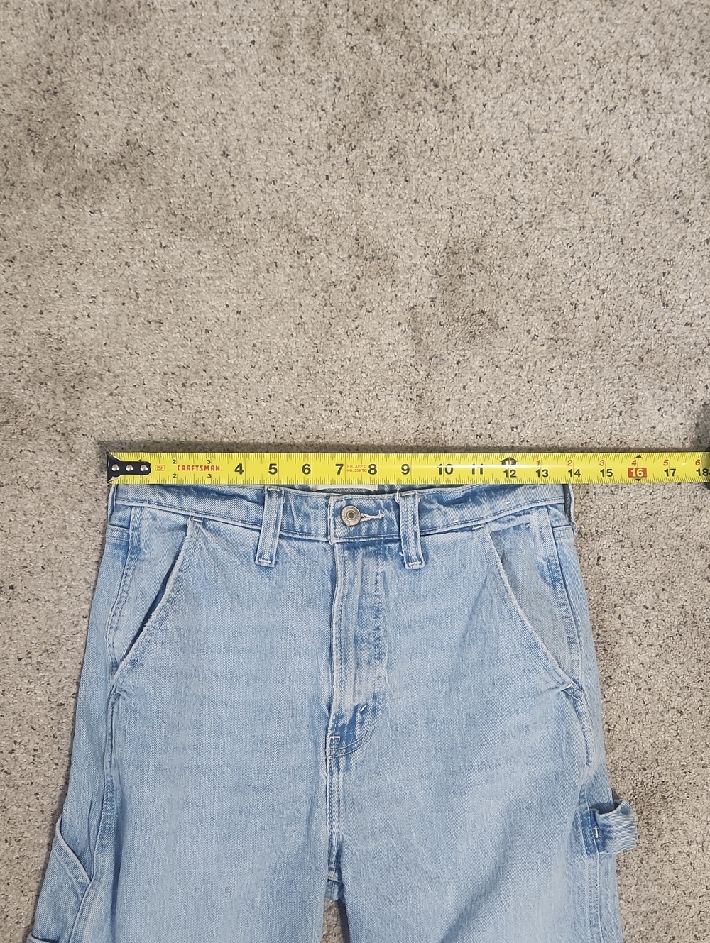 Abercrombie & Fitch The 90s Relaxed High Rise Carpenter Style Size 26/2R - Picture 8 of 11